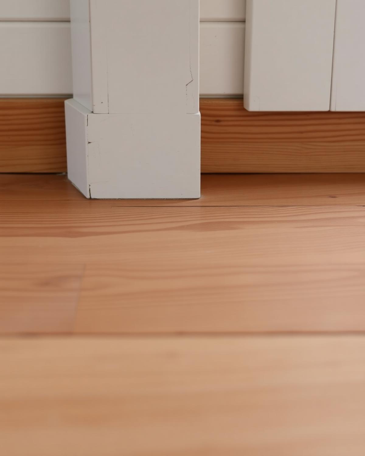 Heart pine floor with century-old grain